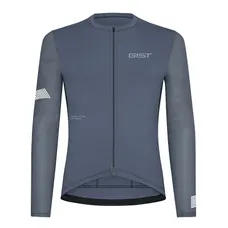 CYCLING JERSEY GIST SUMMER RAY ANTI-UV BLUE STEEL SLEEVES LONGUES S -5358