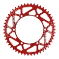 ADAPTABLE REAR SPROCKET 50CC GEARED MOTORCYCLE VOCA BESTIA DERBI 50 GPR NUDE 2004>, GPR RACING 2004>, SENDA DRD 2007>/APRILIA 50 RS4 2011>2020/GILERA 50 SMT 2013> 420 50 DTS ALUMINIUM CNC RED (DIAMETER 108/123/6.5)