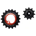 DERAILLEUR JOCKEY WHEEL AOPW TRIPEAK 11-18 TEETH CERAMIC 12/11X2-SPEED SHIMANO GRX RX810/815/820 RED (SET OF 2) (WARRANTY 4 YEARS)