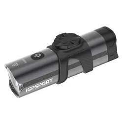 ECLAIRAGE VELO AVANT INTELLIGENT iGPSPORT VS500 LUMEN ALU LED RECHARGEABLE USB (VISIBLE 100m) - BLUETOOTH - SE FIXE SUR LE SUPPORT M83 LIVRE AVEC (CABLE NON INCLUS)
