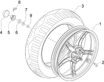 Roue arrière