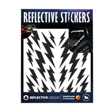 AUTOCOLLANT/STICKER REFLECHISSANT POUR VELO, CASQUE MODELE ECLAIR NOIR (PLANCHE) -REFLECTIVE BERLIN