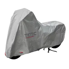 PROTECTIVE COVER MOTORCYCLE TAAC START POLYESTER HYDROFUGE SIZE L GREY (219X90X127CM) (STRAP ANTI-FLOATING/EYELET LOCK/LINING)