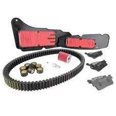 KIT ENTRETIEN MAXISCOOTER ADAPTABLE YAMAHA 400 XMAX 2013>2016 PLAQUETTE ORGANIQUE (PACK 9 PIECES) -SELECTION P2R PREMIUM