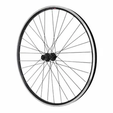 TREKKING WHEEL BRAKE SHOE LOCKING 700 X 35 - 28" M260 REAR BLACK REINFORCED HUB SHIMANO QC300 BLACK CASSETTE 10/9-SPEED RIM 19C 32 SPOKES NOIRS - WEIGHT MAX 130 kg