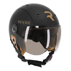 CASQUE VELO ADULTE REVOE PREMIUM URBAIN/CITY NOIR MAT TAILLE 55-56 ECRAN REGLABLE, PROTECTION OREILLE AMOVIBLE (VENDU EN BOITE) COMPATIBLE EBIKE ET TROTTINETTE - HOMOLOGATION EN1078+A1