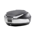 TOP CASE SHAD SH48 TITANIUM 48L WITH PLATE (CAPACITY 2 FULL-FACE HELMET) (L61XH31XP46CM) WITH COVER + DOUBLE BACKREST (D0B48406R)