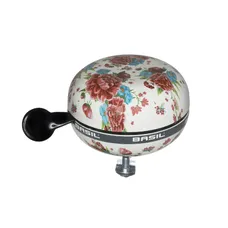 BICYCLE BELL BASIL BLOOM FIELD WHITE DIAMETER 80 mm (SOLD INDIVIDUALLY) MOUNTING KIT 22,2/25,4 mm