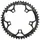 PLATEAU ROUTE 5BRA D.110 MICHE 46DTS EXTERIEUR TYPE SHIMANO ET CAMPAGNOLO RECORD CARBON - CHORUS CARBON - CENTAUR ALU 9/10V. NOIR