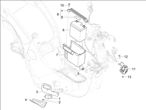 Relais - Batterie - Avertisseur sonore