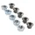 CHAINRING BOLT SET TA STEEL BLACK COMPATIBLE SINGLE CHAINRING 4 AND 5 ARMS (SET OF 5) - CHAINRING BOLT AND NUT BAG OF 5 SCREW STEEL M8X0.75X6.5L + 5 CHEMINEES STEEL M8X0.75X4L.