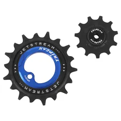 DERAILLEUR JOCKEY WHEEL AOPW TRIPEAK 11-18 TEETH CERAMIC 12/11X2-SPEED SHIMANO GRX RX810/815/820 BLUE FONCE (SET OF 2) (WARRANTY 4 YEARS)