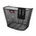 FRONT BASKET STEEL NID ABEILLE KLICKFIX 16L BLACK WITH PLATINE FIXE FOR VEA/E-BIKE (35X26X25CM)