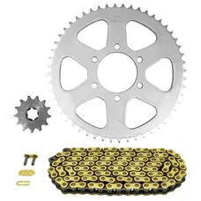 KIT CHAINE ADAPTABLE YAMAHA 125 TY 1976>1989 428 13x52 (DIAM COURONNE 62/80/8.5) (DEMULTIPLICATION ORIGINE) -AFAM
