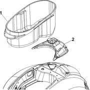 Logement casque - Dessous de selle