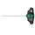 CLE TORX MANCHE EN T WERA 467 HF T6x100mm NOIR/VERT (VENDU A L'UNITE) -MARQUE ALLEMANDE POUR LES ATELIERS