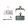 DISC BRAKE PAD SET MTB SHIMANO XT M8000/M785 - XTR M9000/M985 SLX M666/M675 (SWISSSTOP ORGANIC - DISC 28E)(PAIR CARDED) - COMPATIBLE E-BIKE