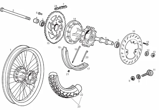 Roue arrière