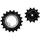 DERAILLEUR JOCKEY WHEEL AOPW TRIPEAK 12-18 TEETH CERAMIC 11X2-SPEED SHIMANO DURA-ACE R9100 SILVER (SET OF 2) (WARRANTY 4 YEARS)