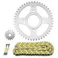 KIT CHAINE ADAPTABLE DAELIM 125 VL DAYSTAR II 2008>2012 428 15x45 (DIAM COURONNE 58/90/10.5) (DEMULTIPLICATION ORIGINE) -AFAM