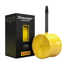 CHAMBRE A AIR VELO 700 x 33-45 PIRELLI CINTURATO SMARTUBE TPU VALVE PRESTA JAUNE / NOIR 60 mm