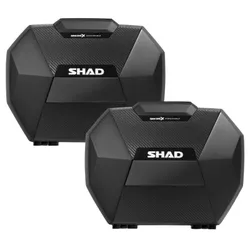 SIDE CASE/PANNIER SHAD SH38X EXPANDABLE 38L BLACK/CARBON (FITTING KIT 3P, 4P SYSTEM SOLD SEPARATELY) (D0B36200) (PAIR)