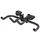 AERO BAR EXTENSION CONTRE LA MONTRE 31,8-25,8 ALUMINIUM BLACK MATTE POSITION HAUTE WITH REPOSE BRAS 475GRS