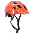 CHILDREN'S BICYCLE HELMET NEWTON STARS ORANGE IN MOLD WITH LOCK SIZE 48-52 (BOXED)