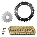 KIT CHAINE ADAPTABLE YAMAHA 1300 XJR 1998>2001, XJR SP 1999>2001 530 17x38 (DIAM COURONNE 130/150/10.5) (DEMULTIPLICATION ORIGINE) -AFAM
