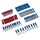 TERMINAL ELECTRIC PRE-INSULATED UNIVERSAL BLUE + RED FOR WIRE 0,5 A 2,5 mm- (ASSORTMENT BAG OF 70 PIECES) -P2R
