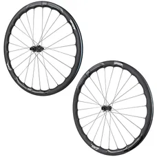 ROUES ROAD DISC 700 FIR FC 38 PRO CENTERLOCK CARBON BLACK CASSETTE SRAM XDR 12-SPEED THRU AXLE 12/100 AND 12/142 HEIGHT/PROFIL 38 mm (PAIR) - TUBELESS READY