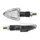 CLIGNOTANT UNIVERSEL REPLAY MINI TRIANGLE 13 LEDS TRANSPARENT/CARBONE (L 78mm / H 37mm / L 28mm) (HOMOLOGUE CE) (PAIRE)