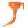 ENTONNOIR PRESSOL EN POLYETHYLENE ORANGE DIAMETRE 160 mm COMBINE AVEC BEC FLEXIBLE (VENDU A L'UNITE)