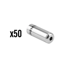 END CAP OF BRAKE CABLE OUTER 5 mm ALUMINIUM SILVER WATERPROOF (SOLD IN PACKS OF 50) -ELVEDES