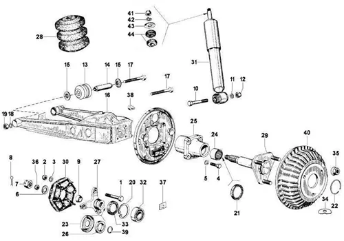 Suspension arriere - amortisseur/s