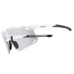 CYCLING GLASSES ADULT GIST ECLIPSE MONTURE WHITE VERRES PHOTOCROMIQUES QUI S'ADAPTENT AUTOMATIQUEMENT TO LA LUMINOSITE PROTECTOR 100% UV - (VERRE CAT 1-3) COMPATIBLE CLIP VERRES CORRECTEURS REF 225380