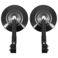 REAR-VIEW MIRROR MOTORCYCLE AVOC HANDLEBAR END ROUND ANTI EBLOUISSEMENT ALUMINIUM BLACK DIAMETER 13 AND 17 mm (PAIR)