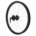 MTB WHEEL/CARGO/E-BIKE/LONGTAIL DISC LOCKING 20" KARGO L FRONT BLACK HUB VELOX 6 HOLES (REINFORCED) RIM 25C 32 SPOKES -WEIGHT MAX 225 kg