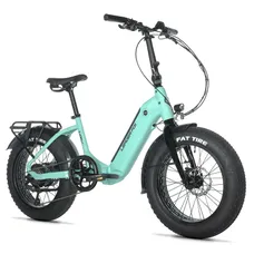 ELECTRIC BICYCLE/E-BIKE PLIANT FAT BIKE 20 LEADER FOX CODY UNISEX GREEN CLAIR 7-SPEED HUB MOTOR AR BAFANG 36-SPEED 80NM BATTERY 16AH
