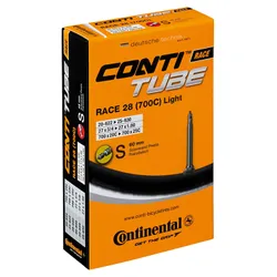 BICYCLE INNER TUBE 700 X 20-25 CONTINENTAL RACELIGHT VALVE PRESTA VALVE CORE REMOVABLE 60 mm (SPECIAL OFFER)