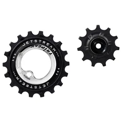 DERAILLEUR JOCKEY WHEEL AOPW TRIPEAK 11-18 TEETH CERAMIC 12/11X2-SPEED SHIMANO GRX RX810/815/820 SILVER (SET OF 2) (WARRANTY 4 YEARS)
