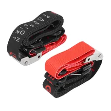 SANGLE MOTO UPDESIGN A BOUCLE AUTOMATIQUE AVEC CROCHET/MOUSQUETON NOIR/ROUGE 38mm x 2,1M (RESISTANCE 550KG) (VENDU A LA PAIRE)