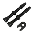 TUBELESS VALVE PRESTA HUTCHINSON 44 mm VALVE CORE REMOVABLE (SOLD AS A PAIR CARDED)