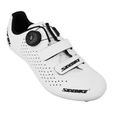 ROAD CYCLING SHOE SIDEBIKE RIVAL WHITE T41 MOUNTING KIT BOA ATOP/VELCRO COMPATIBLE LOOK/SHIMANO (PAIR)
