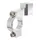 LEVER CLAMP OF REAR-VIEW MIRROR REPLAY ALUMINIUM SILVER THREAD D 8 PITCH A RIGHT