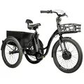 ELECTRIC TRICYCLE/E-BIKE CITY LEADER FOX 24" LOVELO 2025 UNISEX BLACK GLOSS 3-SPEED SHIMANO NEXUS HUB MOTOR AV BAFANG 36-SPEED 45NM BATTERY 16,7AH (WITH DIFFERENTIEL)