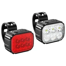 BICYCLE LIGHT USB KIT 500/100 LUMENS BLACK (FRONT+REAR) (CABLE USB INCLUDED) -P2R SELECTION
