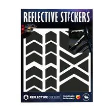 AUTOCOLLANT/STICKER REFLECHISSANT POUR VELO, CASQUE MODELE FLECHE/CHEVRON NOIR (PLANCHE) -REFLECTIVE BERLIN
