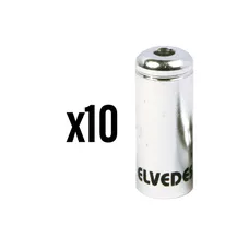 END CAP OF BRAKE CABLE OUTER 5 mm ALUMINIUM SILVER WATERPROOF (SOLD IN PACKS OF 10) -ELVEDES