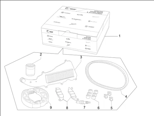 Complete wear and maintenance kit